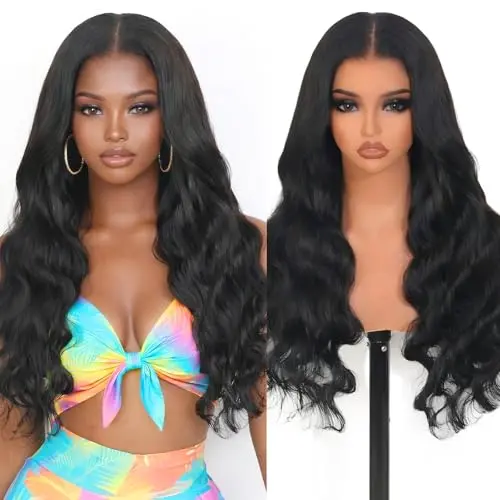Beluck 13x6 body wave glueless human hair lace front wig in natural colour
