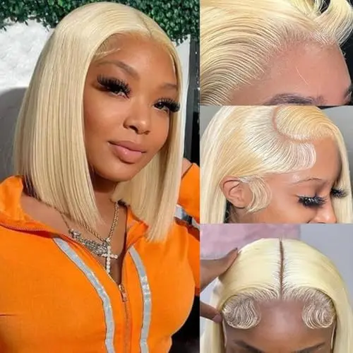 Datanala 613 13x4 blonde bob human hair wig