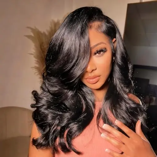 Body wave 16 inch 13x4 HD lace frontal wig with pre-plucked baby hair