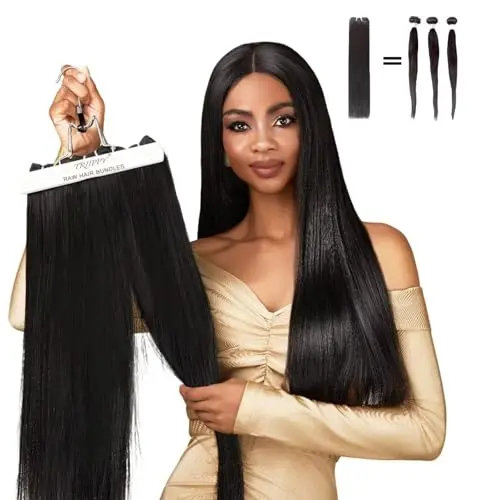 Straight raw Cambodian human hair bundles