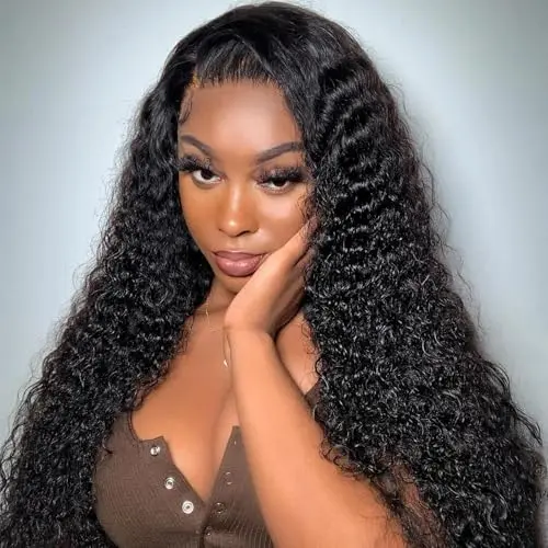 Coshgirl 18 inch deep wave wear and go glueless 5x5 lace wig