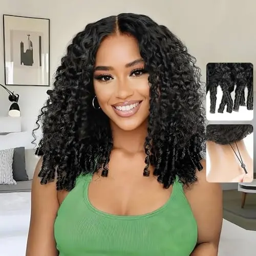 Younsolo Burmese Curly Wig Human Hair 24 Inch 13x4 Lace Front T Part Drawstring Pre Plucked