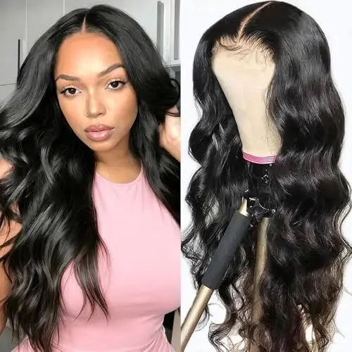 LJZYW body wave human hair lace front wig natural color