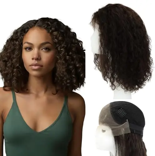 Water wave human hair lace front wig with breathable HD lace