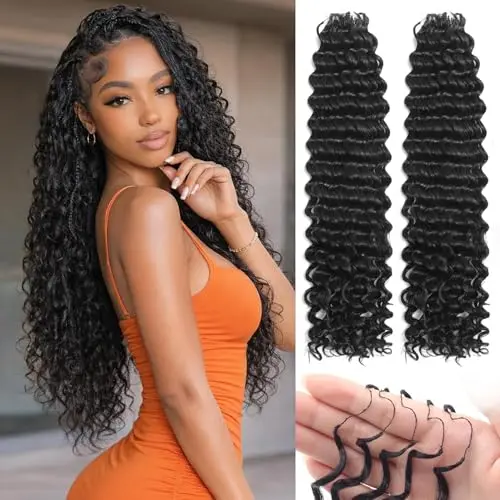 FALEMEI Feather Crochet Hair deep wave bundles