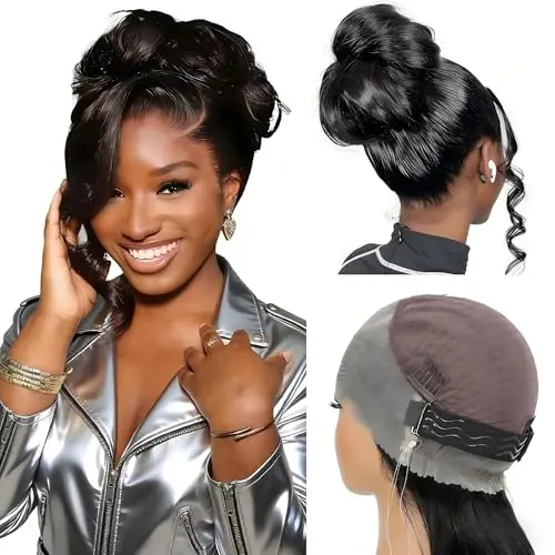Breathable 360 lace wig with pre-plucked hairline and loose body wave