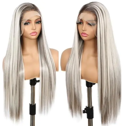 BABEHERS 13x6 Platinum Blonde Lace Front Wig