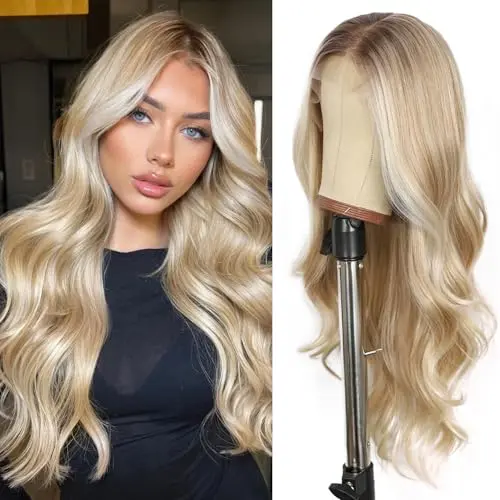 BABEHERS blonde 13x4 lace front body wave synthetic wig