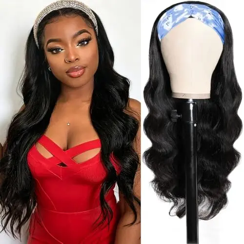 LJZYW body wave headband wig 18 inch human hair