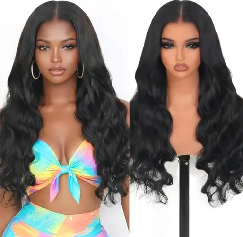 Beluck 18 inch 13x6 body wave glueless lace front wig in natural colour