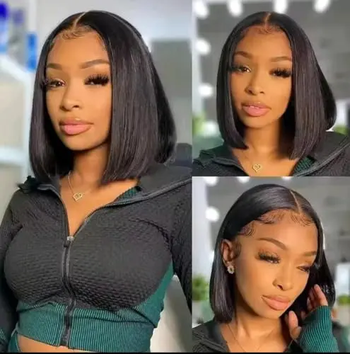 Bellarayine 14 inch natural black straight 13x4 HD frontal wig