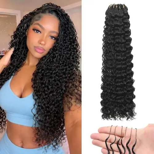 Alaleibaby Miracle Knots Feather crochet hair deep wave