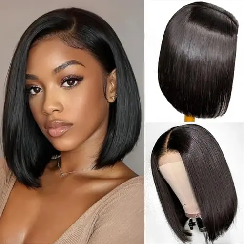 200% Density Straight 4x4 Lace Front Bob Wig by higher