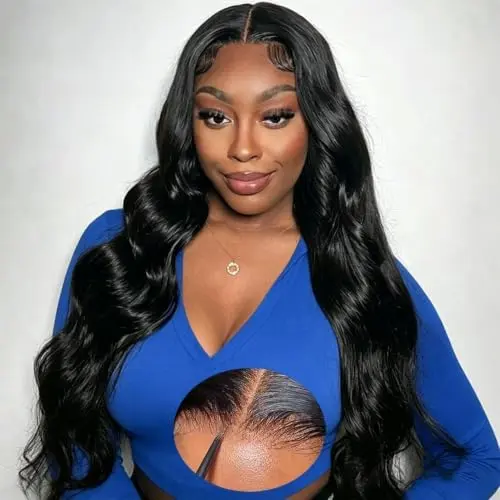 LJZYW 5x5 HD lace closure body wave glueless human hair wig